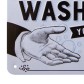 Метална табела "Мийте си ръцете, моля!" 2
